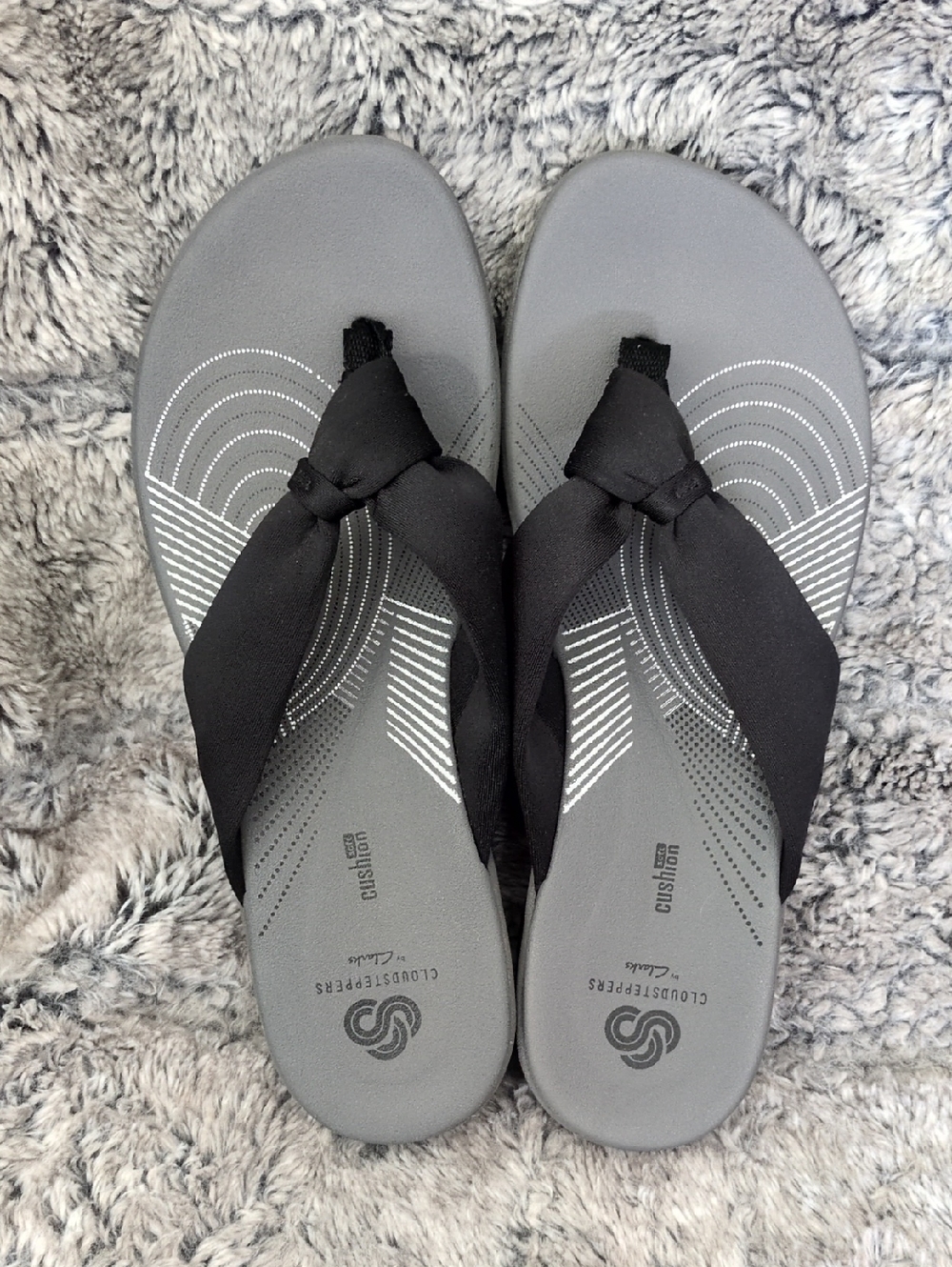 Cloudsteppers Arla Gilson Ortholite  Black Women's Flip Flop Sandals